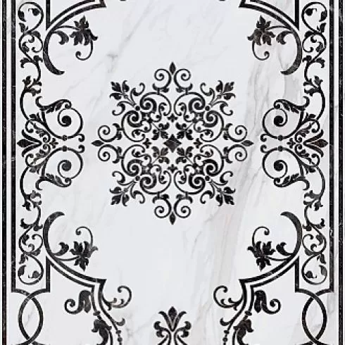 Монте Тиберио белый декорированный лаппатированный обрезной 119,5х238,5